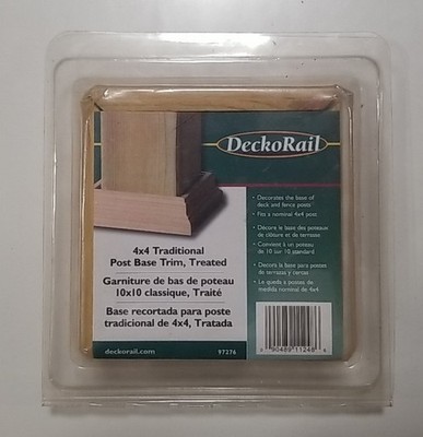 New DeckoRail 4x4 Traditional Post Base Trim, Pressure Treated, 97276