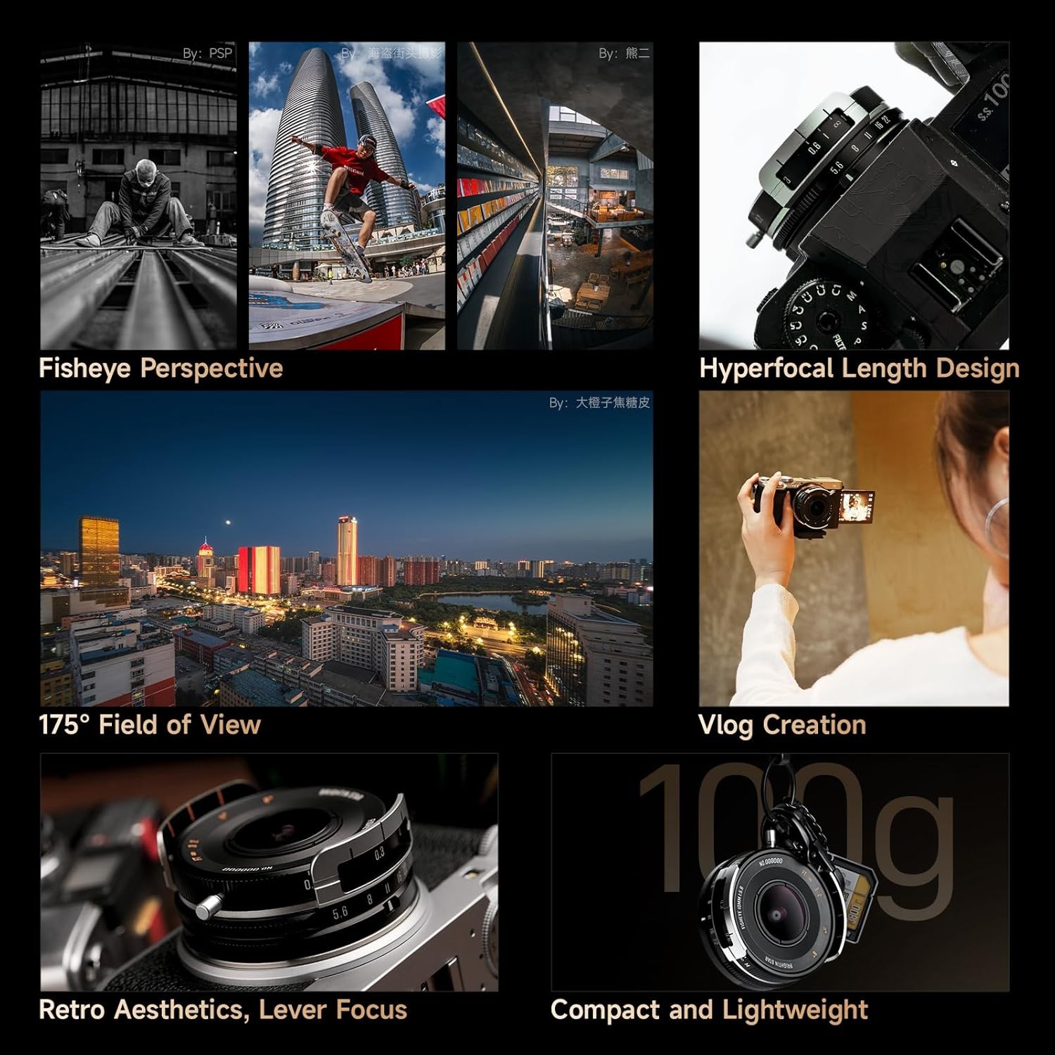 Brightin Star 10mm F5.6 Pro APS-C Ultra-Wide Angle Fisheye Lens for X/E/Z/FR/M43