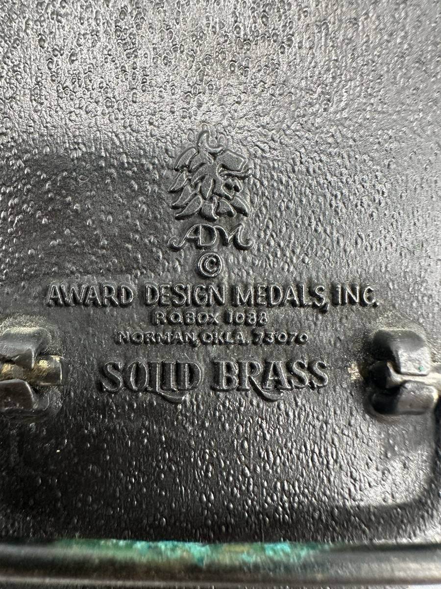 Offshore Drilling Belt Buckle Solid Brass Vintage ADM View 5
