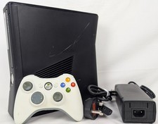 Microsoft Xbox 360 Slim - Black - 250GB -With Power Adapter & Controller -Tested