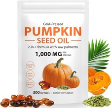 Pumpkin Seed Oil with Saw Palmetto Capsules,Pumpkin Seed Oil 2 in 1 for Hair Gro