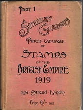 1919 Stanley Gibbons Catalogue Stamps of the British Empire Part I HB 448pp.++