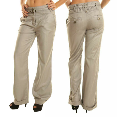 Women's Trousers Brera Area Red Label Grey Turn-Up Size W28 Code 2181