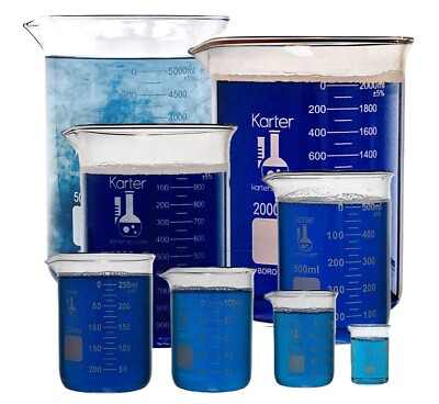 Low Form Beaker Nest Set, Karter Scientific (Case of 6)