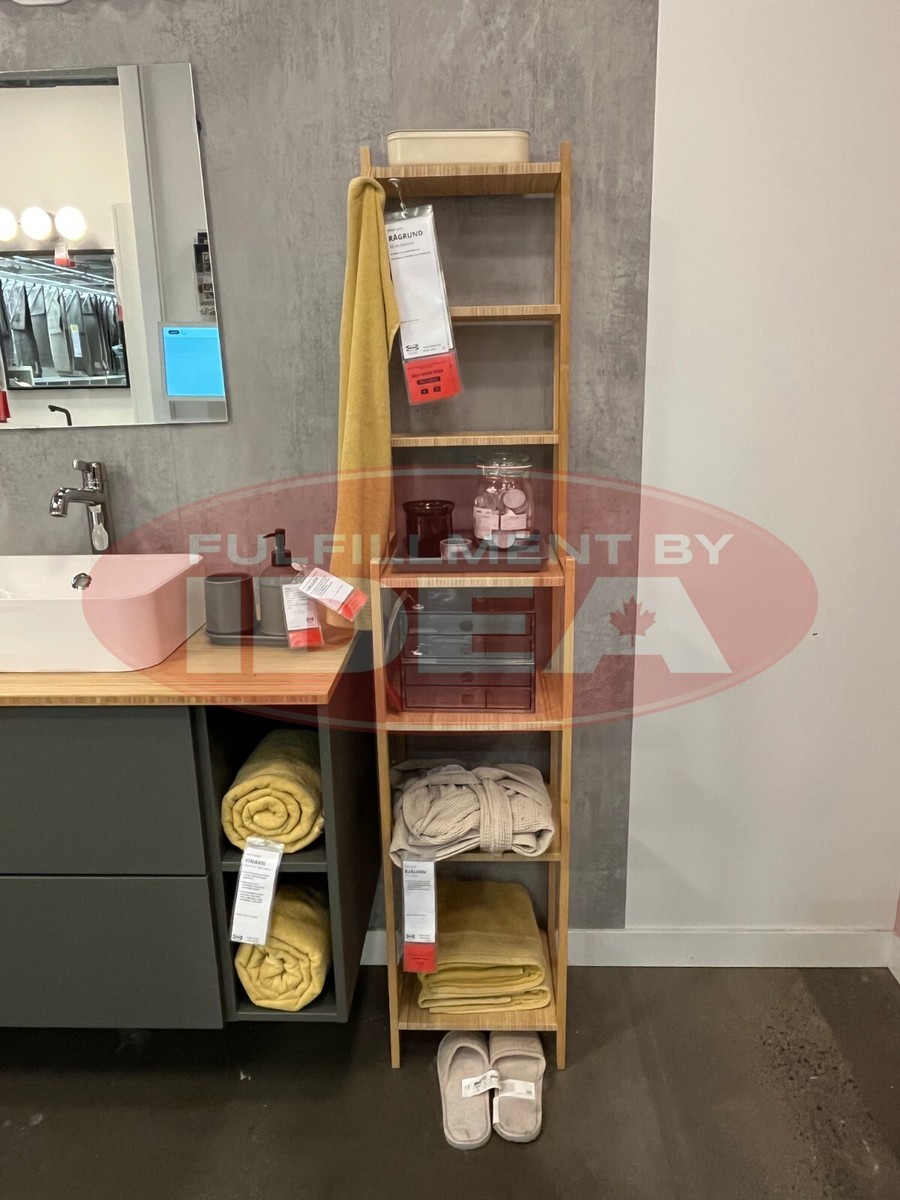 New IKEA RAGRUND Bathroom Bamboo Shelf Unit 33 cm (13 