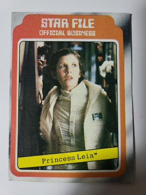 Topps Original 1980 Empire Strikes Back Star File Princess Leia card #3