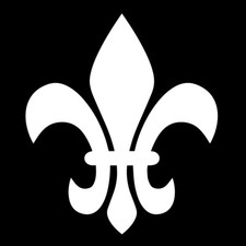 Fleur de Lis Vinyl Decal - White 6 Inch