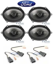 Kicker 6x8" Front+Rear Car Speaker Replacement Kit For 1995-2003 Ford Windstar
