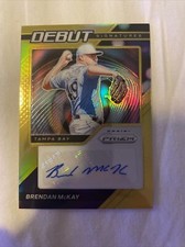 2021 Prizm Debut Signatures Gold Auto #DS-BM Brendan McKay 05/10 Tampa Rays RC