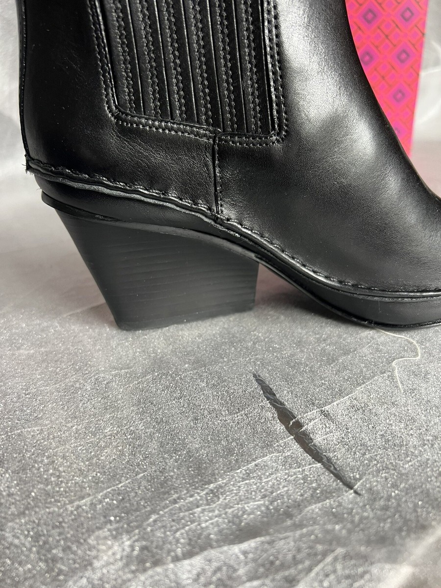 Tory Burch LILA HEELED ANKLE BOOT Leather/ Perfect Black/US