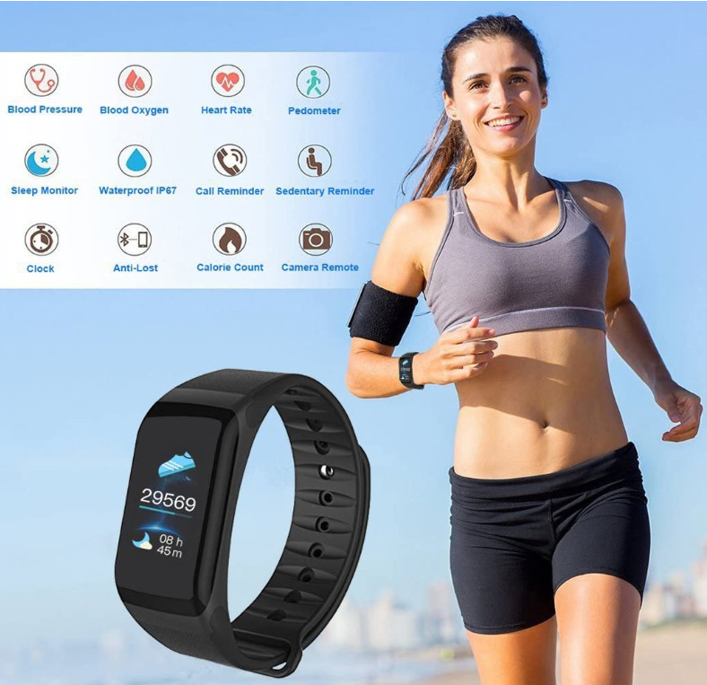 Smartwatch orologio cardiofrequenzimetro da polso y1 sport cardio universale foto 5