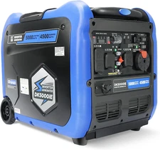 DK 5000-W Super Quiet Portable Gas Inverter Generator, Electric Start, CO Sensor
