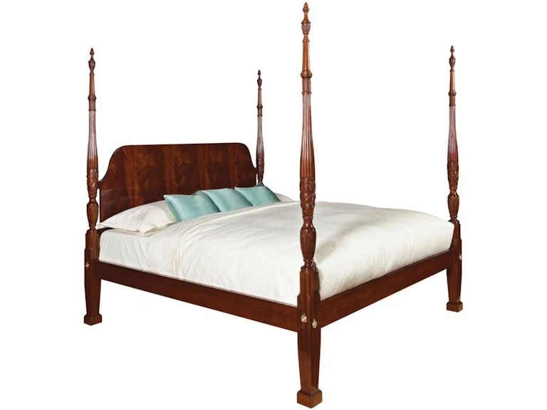 Cama con póster de caoba K, cofres de soltero, armario Foto 3 de 3