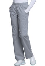 Grey Cherokee Scrubs Workwear Core Stretch Pull On Cargo Pant 4005 GRYW