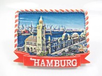 Hamburg Premium Magnet Poly LandungsbrüCken Hafen Souvenir Germany (1)