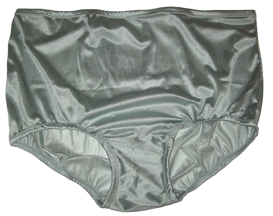 TRICOT NYLON GRIS PLATA 2 Capas Entrepierna Ancha BRAGUITA CUBIERTA CALZONCILLO 42 - 50" 2X Foto 2 de 2