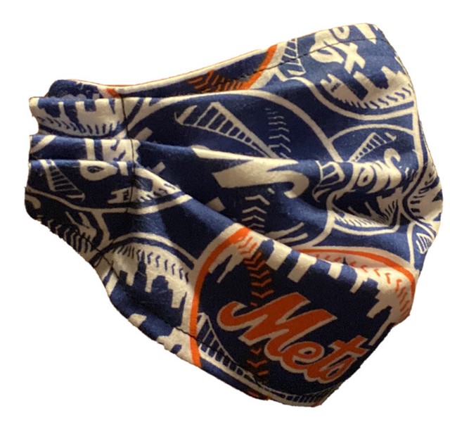 Mets, New York, Baseball Face Mask, Handmade, Washable, Two Layers