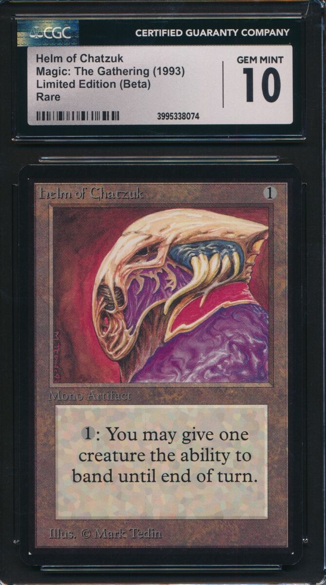 Beta Helm of Chatzuk CGC 10 Graded Magic MTG (8074 Beta Helm of Chatzuk CGC 10 Graded Magic MTG (8074