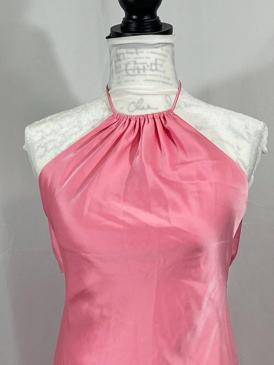 Alice + Olivia Rayni Satin Halterneck High Low Midi-Dress size 0 | eBay Alice + Olivia Rayni Satin Halterneck High Low Midi-Dress size 0 | eBay
