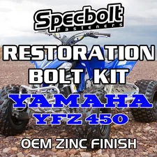 YAMAHA YFZ450 ATV RESTORATION BOLT KIT OEM ZINC FINISH PLASTICS ENGINE FRAME 04+