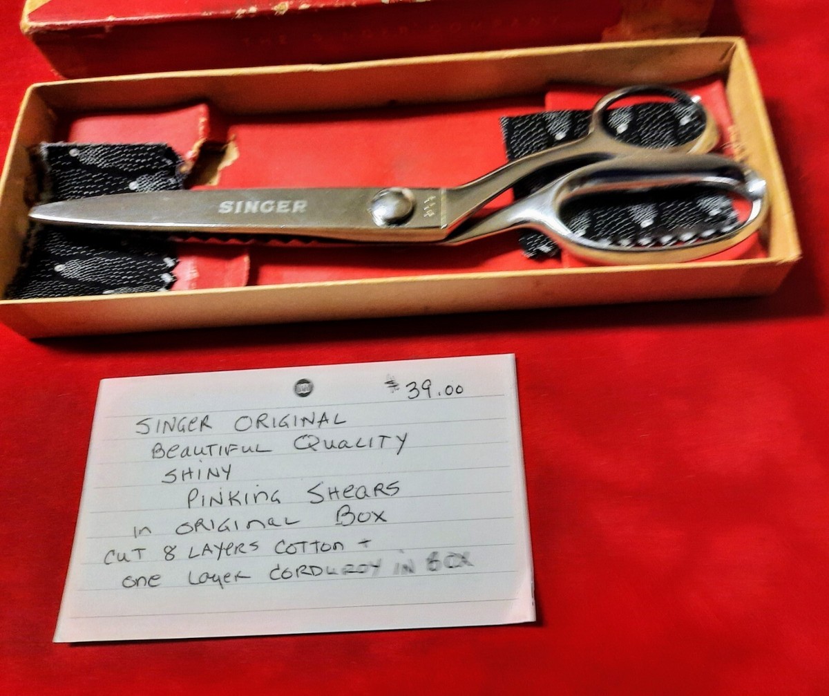 ^. .^　チーク色SINGER Singer Original Beautiful Quality Shiny Pinking Shears Original