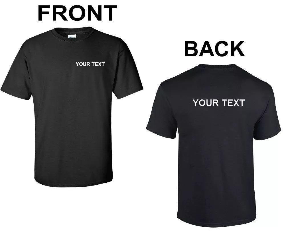 Custom Shirt Front and Back T-Shirt Small Business Personalized Gift Tee  Shirt