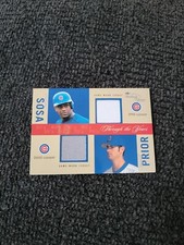 2003 Fleer Rookies & Greats Baseball S Sosa & M Prior Dual Patch 233/360 SC2676