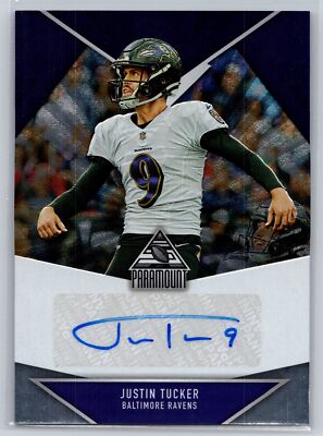 2022 Panini Chronicles Photogenic #PAR-JUT Justin Tucker Paramount Auto