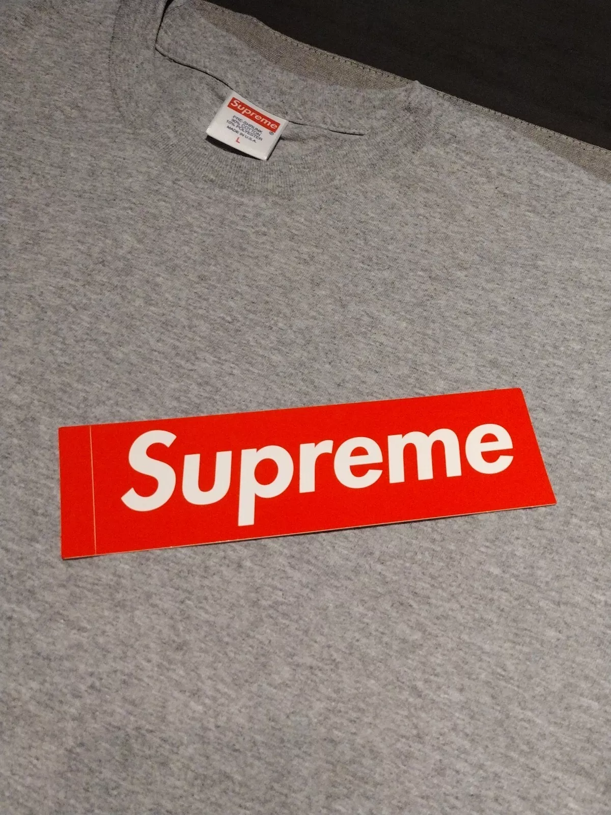 T shirt gris suprême grand