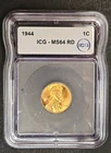 1944 Lincoln Wheat Cent MS64 RD ICG