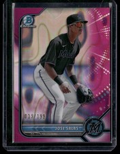 2022 Bowman #BCP-30 Jose Salas Chrome Prospects Fuchsia Lava Refractors #/199