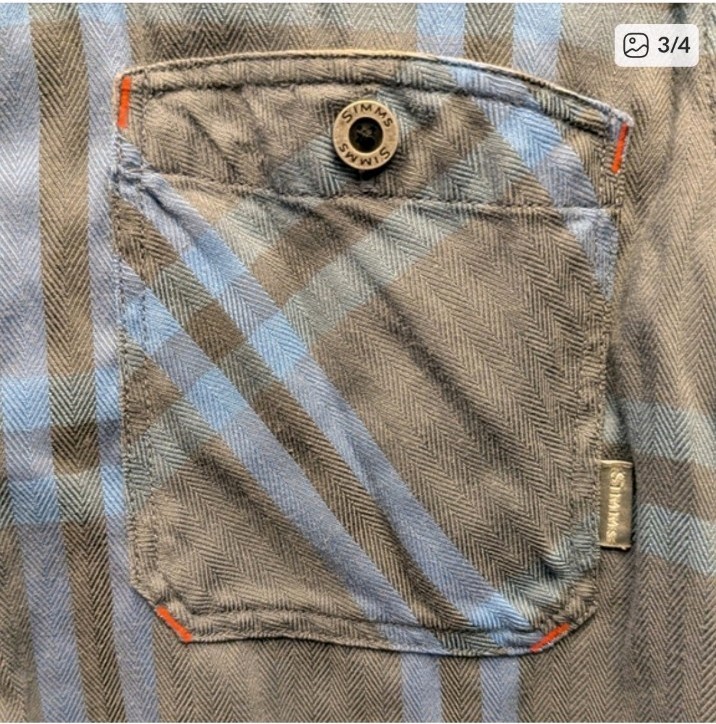 Simms Tencel Blend Performance Flannel Button Up … - image 3