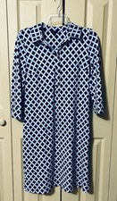 Talbots Popover Shirt Dress Small 3/4 Sleeve Stretch NWOT