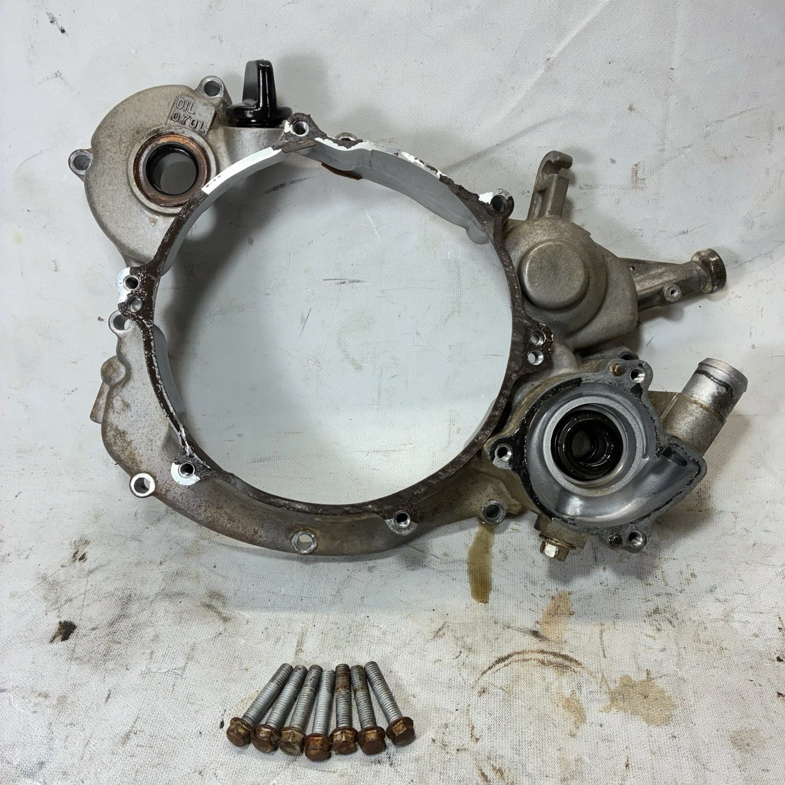 1995-2006 Kawasaki KDX200 OEM Inner Clutch Cover Assembly 14032-1382