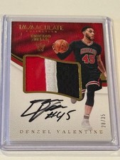 2016-17  Immaculate GOLD  Denzel Valentine RPA Rookie Patch AUTO RC  28/35 BULLS