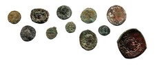 Lot of 11 Ancient coins, Greek Roman, Byzantine, etc?