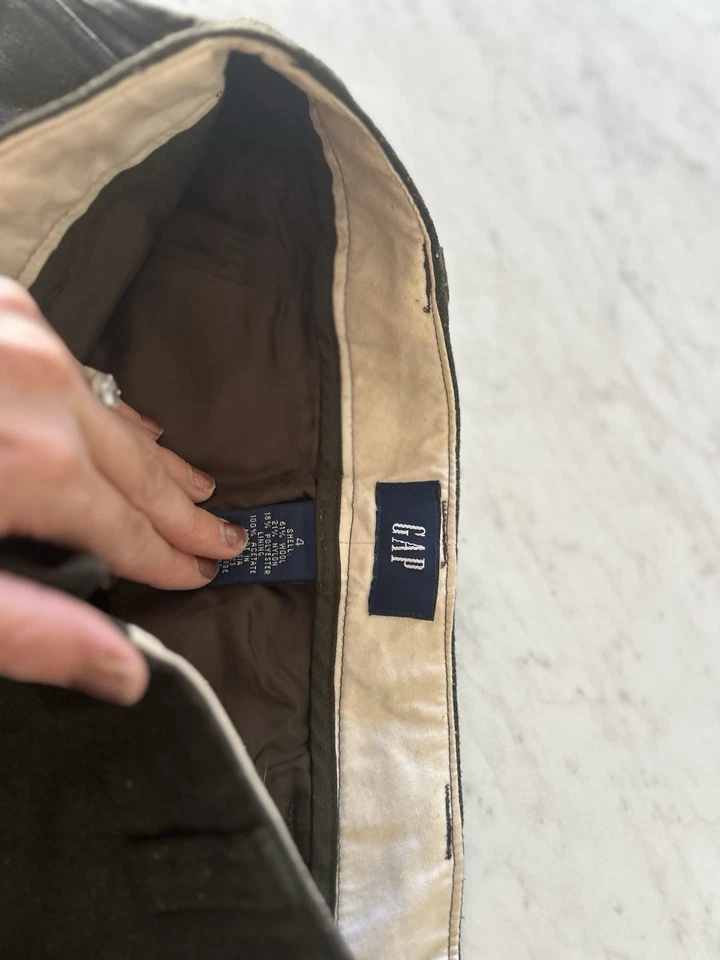 Pantalón Gap Vintage Años 90 Mujer Mezcla Lana Verde Oliva Talla 4 Foto 3 de 4