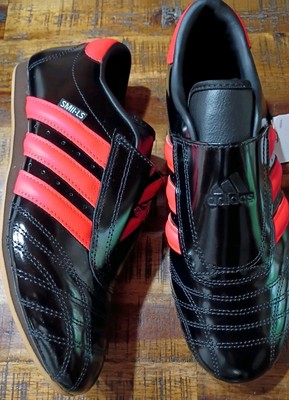 RARE Womens Adidas Taekwondo Black Red Patent Leather Shoe/Sneaker