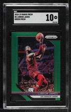 2018-19 Panini Prizm Green Prizm LeBron James #6 SGC 10 GEM 9l4