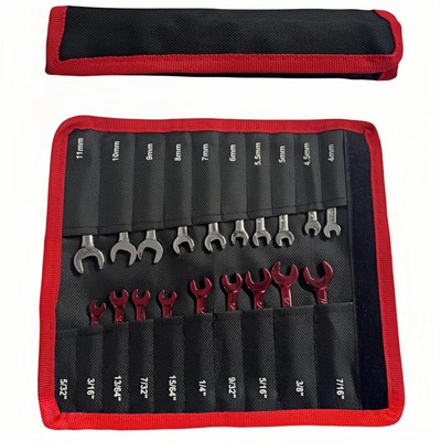 Small Wrenches Pouch, Tool Roll Storage Bag for Mini Wrench Set, Wrench Organ...