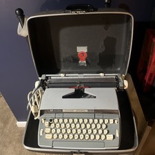 Smith-Corona Coronet Automatic 12 Electric Typewriter Blue w/ Case thumbnail