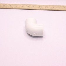 Charlotte Pipe Fitting 406 Series 90 Degree Elbow Sch40 PVC White 406-010