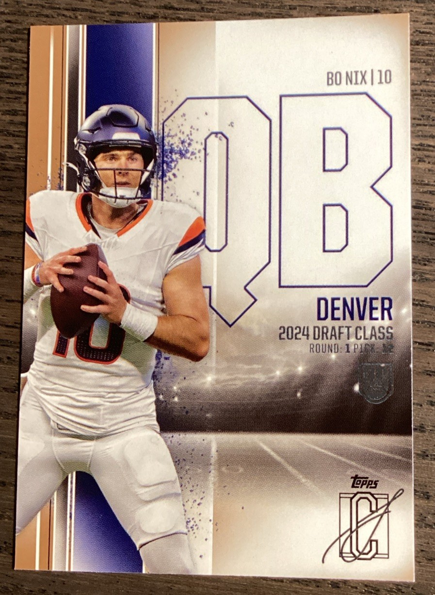2024 Bo Nix (Denver Broncos) Topps Signature Class Bronze Parallel #100 RC