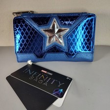 Cartera Capitán América (Marvel) Infinity Saga Metálica Cosplay Solapa de Loungefly