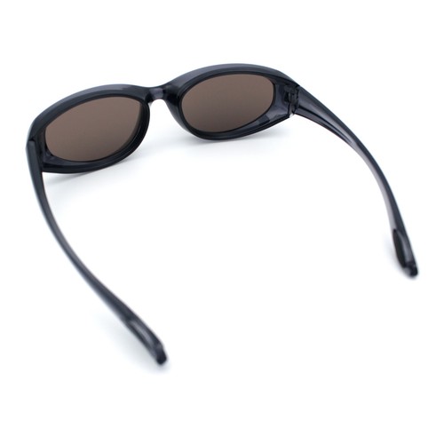 Ovale abgeschrägte dicke Kunststoff Y2K sportliche modische Sonnenbrille - Bild 8 von 33