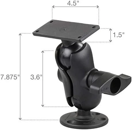 RAM MOUNTS Drill-Down Ball Mount for Humminbird Helix 8-15, Solix & Black  - Picture 2 of 8