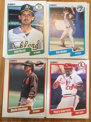 1990 Fleer Baseball Cards  #1 - 330 - You Pick - Complete Your Set