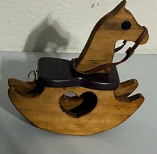 Vintage Wooden Rocking Horse Decor Small