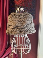 Cape One size In Grau- Beige, Wolle/Acryl