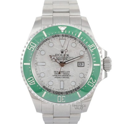 Rolex Sea-Dweller Deepsea 116660 Steel 44mm Meteorite Dial Green Ceramic Bezel